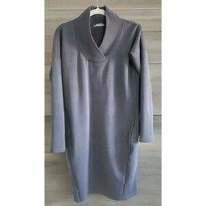 Athleta Softech Dress Women's XS Heather Gray Zip Pockets Wool Blend